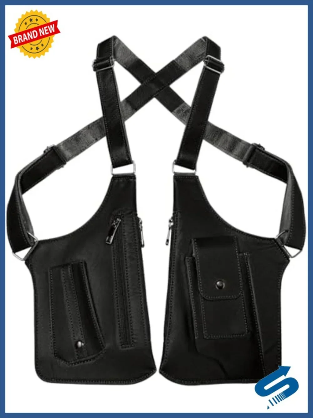 ECGER Double Shoulder Underarm Holster Bag Men Anti-Theft Concealed Crossbody